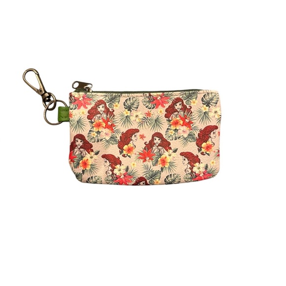 Disney Lounge Fly, The little mermaid Ariel floral print keychain wallet - Picture 1 of 3